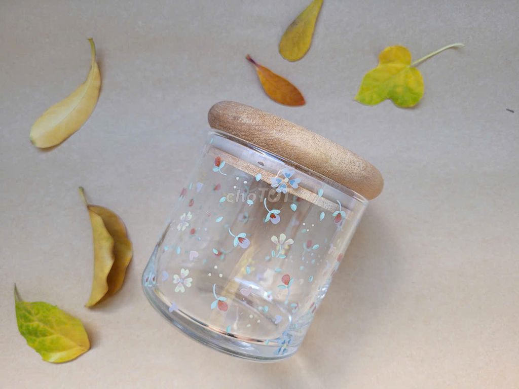 Hũ đựng Thủy tinh Gỗ Nhật Bản 8*10cm. Mua bán Dụng cụ nhà bếp tại Quận Tân Bình Tp Hồ Chí Minh được đăng bởi 3 bích hình 1