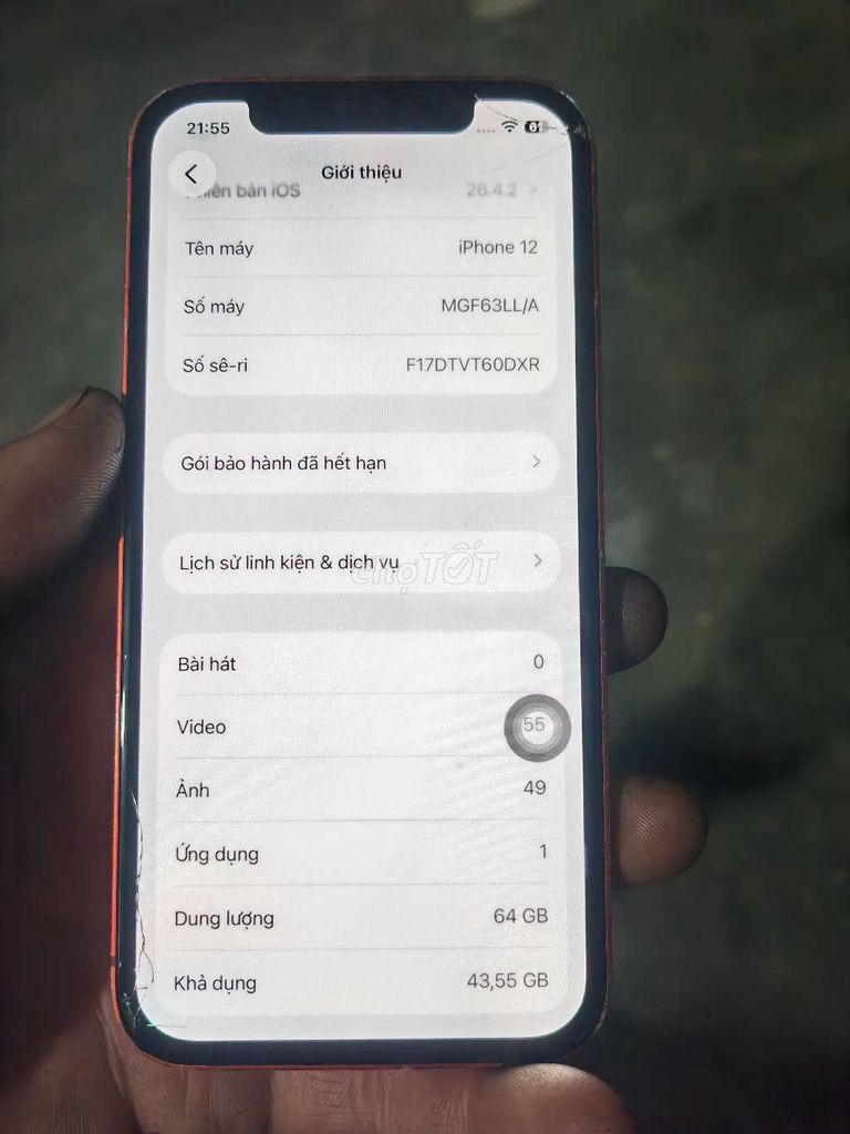Apple iPhone 12 64GB Đỏ. Mua bán Điện thoại tại Quận Liên Chiểu Đà Nẵng được đăng bởi thắng hình 1