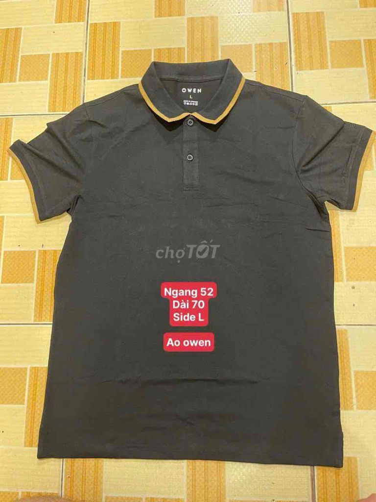 Áo polo Owen màu đen size L  áo mới