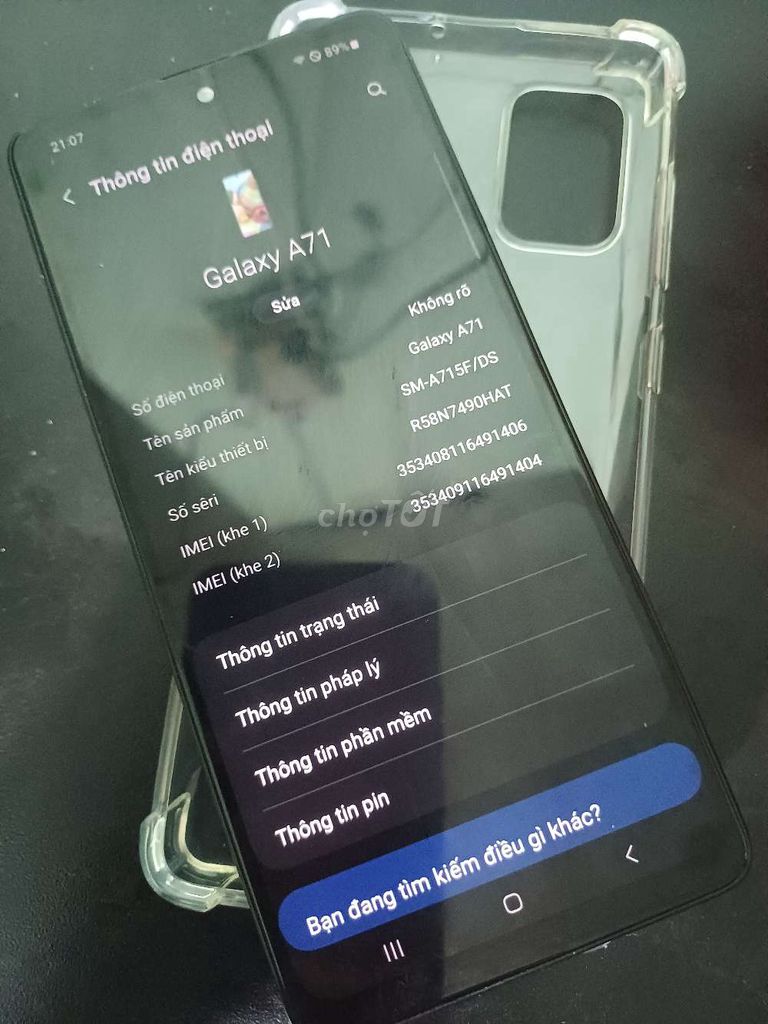 Samsung Galaxy A71 8GB/128GB xanh Đen. Mua bán Điện thoại tại Huyện Củ Chi Tp Hồ Chí Minh được đăng bởi Tình Nguyễn hình 1