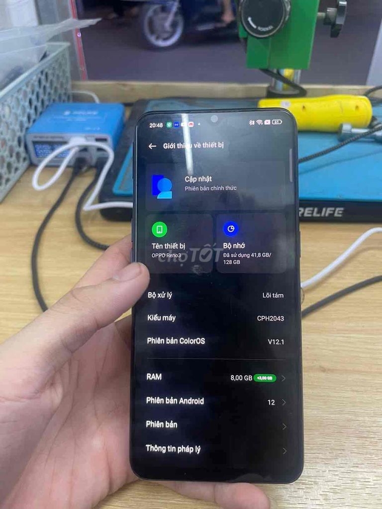 OPPO Reno3 128GB Đen. Mua bán Điện thoại tại Huyện Gia Lâm Hà Nội được đăng bởi Quang Lê Văn hình 1
