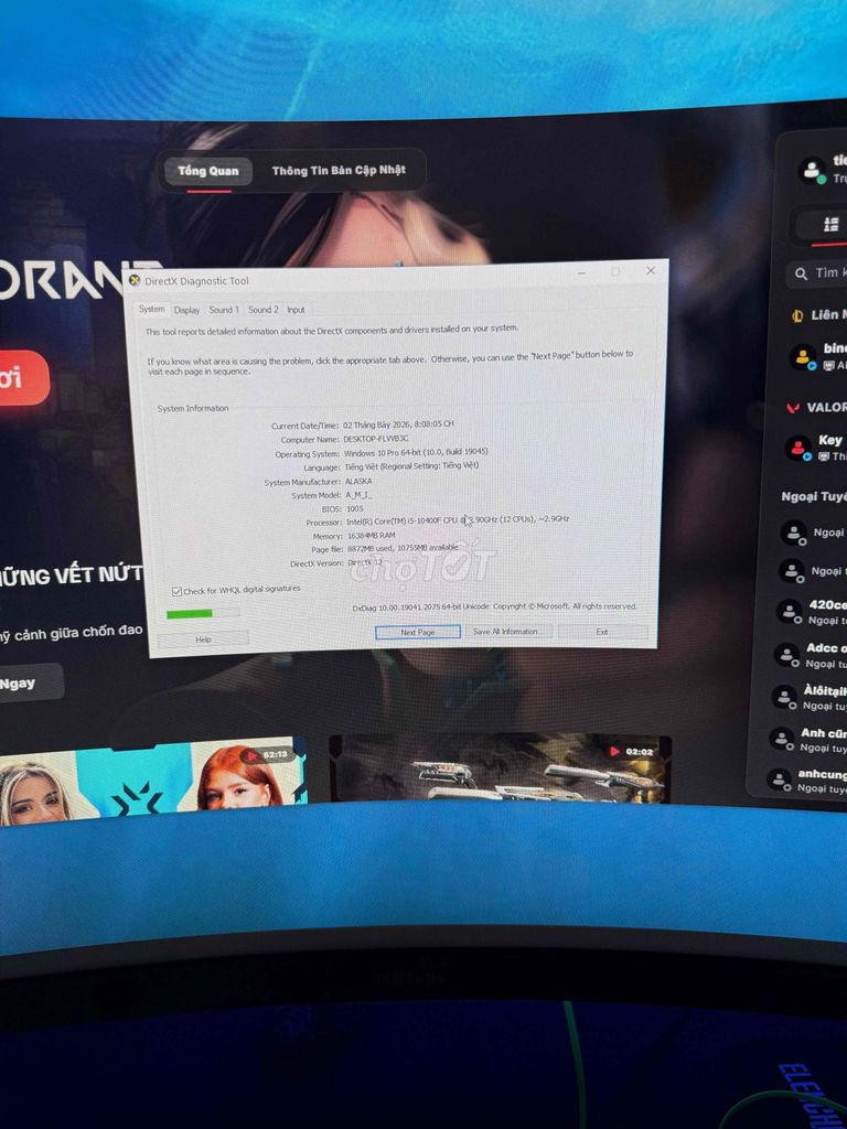 Intel Core i5-10400F 16GB NVIDIA 1660 32 inch. Mua bán Máy tính để bàn tại Thị xã Từ Sơn Bắc Ninh được đăng bởi Tên chưa cung cấp hình 1