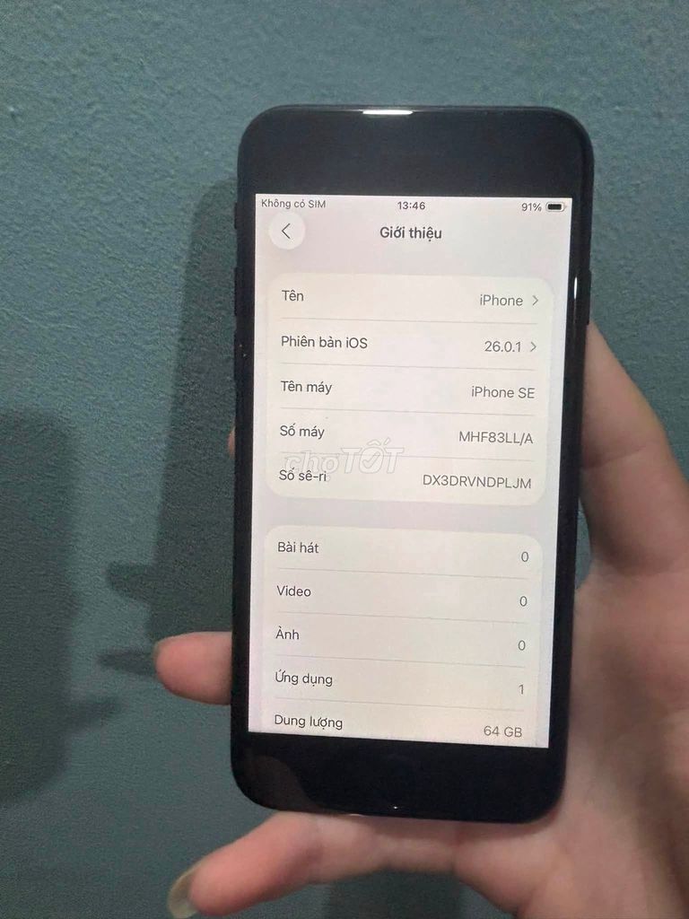 Apple iPhone SE 2020 64GB Đen. Mua bán Điện thoại tại Quận 10 Tp Hồ Chí Minh được đăng bởi Hội Đồ Điện Tử hình 1
