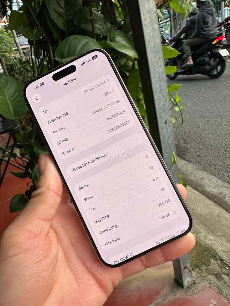 Apple iPhone 15 Pro Max 256GB Xám 99%. Mua bán Điện thoại tại Thành phố Biên Hòa Đồng Nai được đăng bởi Nguyễn Văn đề hình 1