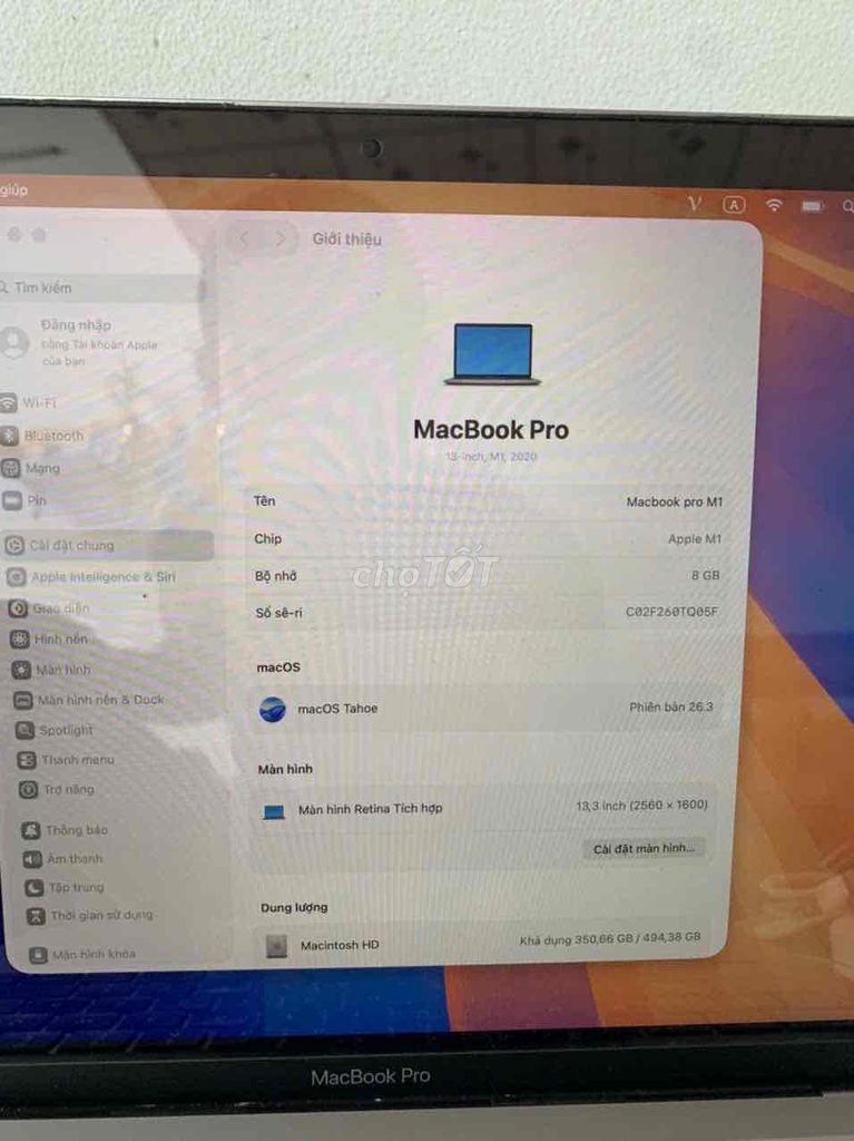 Apple MacBook Pro M1 2020 8GB/512GB Bạc. Mua bán Laptop tại Quận Gò Vấp Tp Hồ Chí Minh được đăng bởi Pham Van Hung hình 1