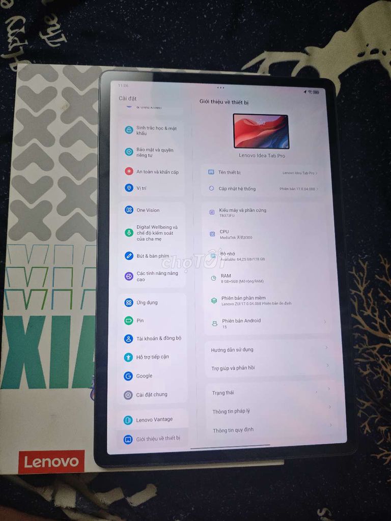Lenovo xiaoxin pad pro 2025 12.7in Rom QT. Fullbox. Mua bán Máy tính bảng tại Quận 3 Tp Hồ Chí Minh được đăng bởi pear hình 1