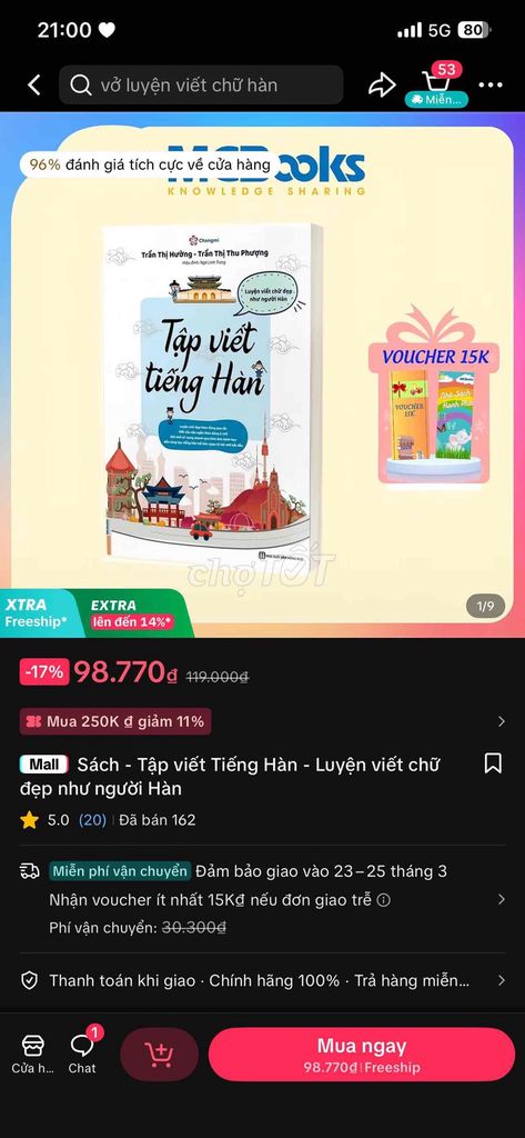 Sách Tập viết Tiếng Hàn. Mua bán Sách tại Huyện Tháp Mười Đồng Tháp được đăng bởi Ng Thi Thanh An hình 1