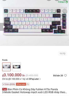Bàn phím cơ Fuhlen H75S. Mua bán Phụ kiện (Màn hình, Chuột...) tại Quận 10 Tp Hồ Chí Minh được đăng bởi Thùy