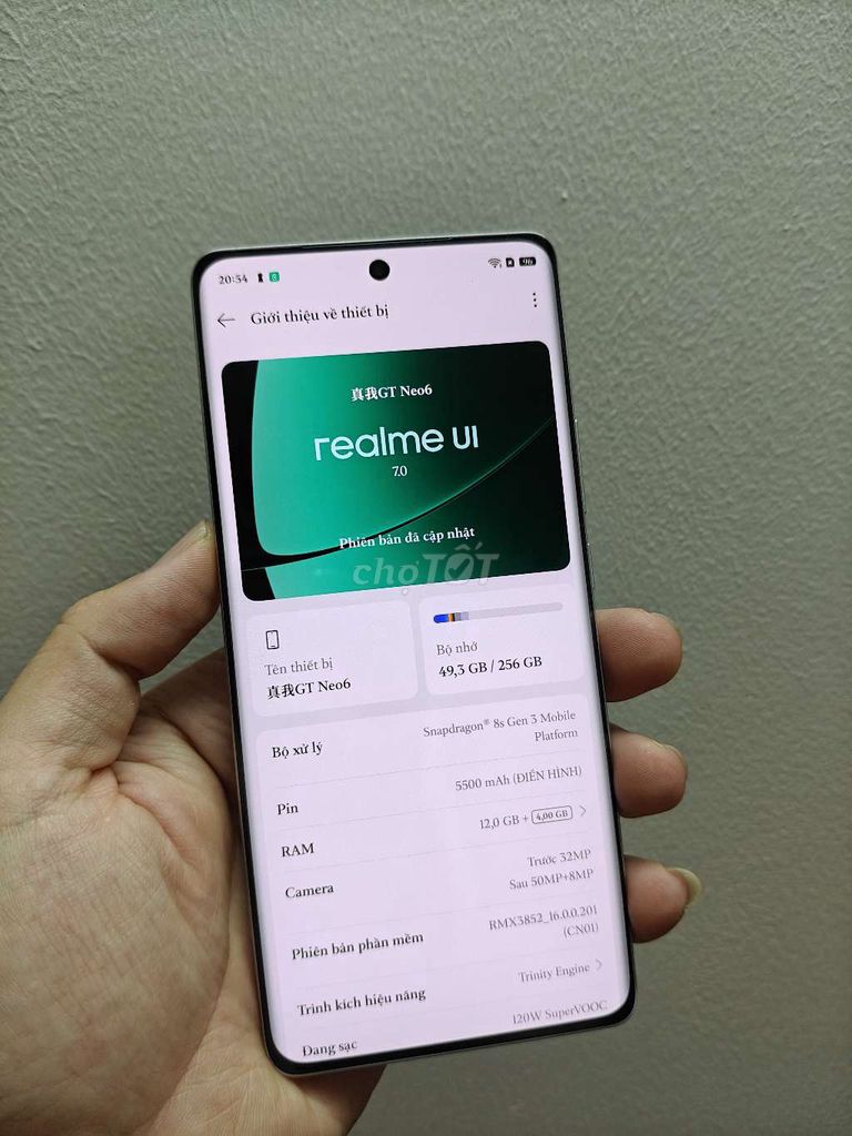 Realme GT Neo 6 256GB Bạc. Mua bán Điện thoại tại Quận 7 Tp Hồ Chí Minh được đăng bởi ManhQuynh hình 1