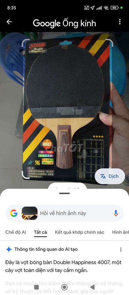 Vợt bóng bàn Double Happiness 4007. Mua bán Đồ thể thao, Dã ngoại tại Quận Ninh Kiều Cần Thơ được đăng bởi NGUYỄN THÀNH HẢI hình 1