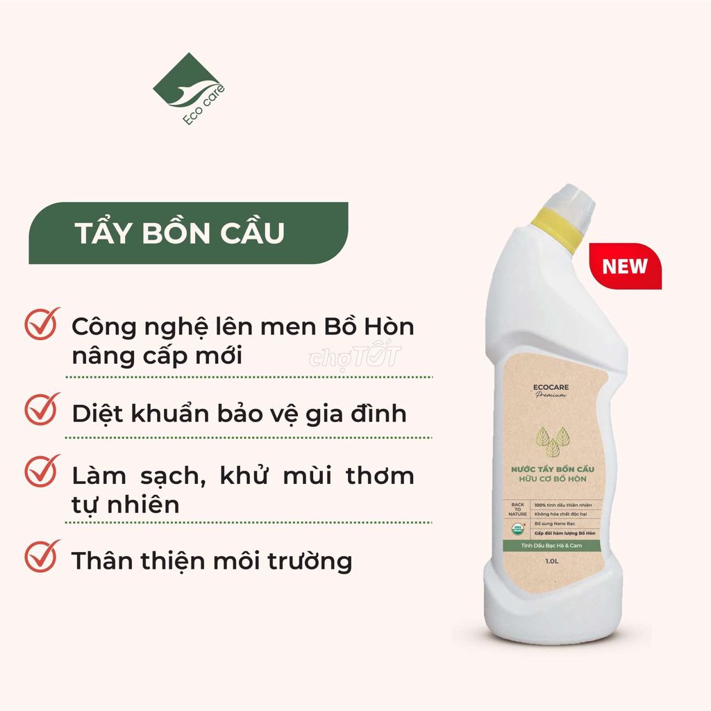 NƯỚC TẨY RỬA BỒN CẦU TINH DẦU BẠC HÀ CAM 900ML