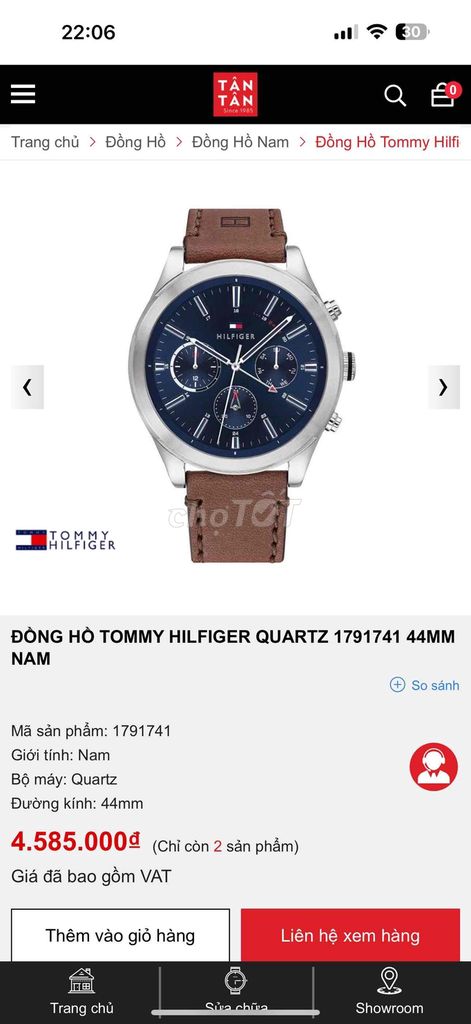 Đồng hồ Tommy Nam Mới