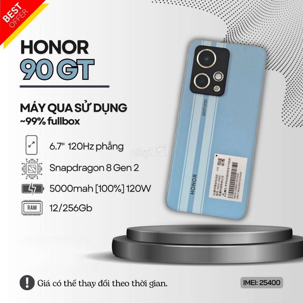 ⭐HONOR 90 GT 12/256 FULLBOX (ĐỦ MÀU)