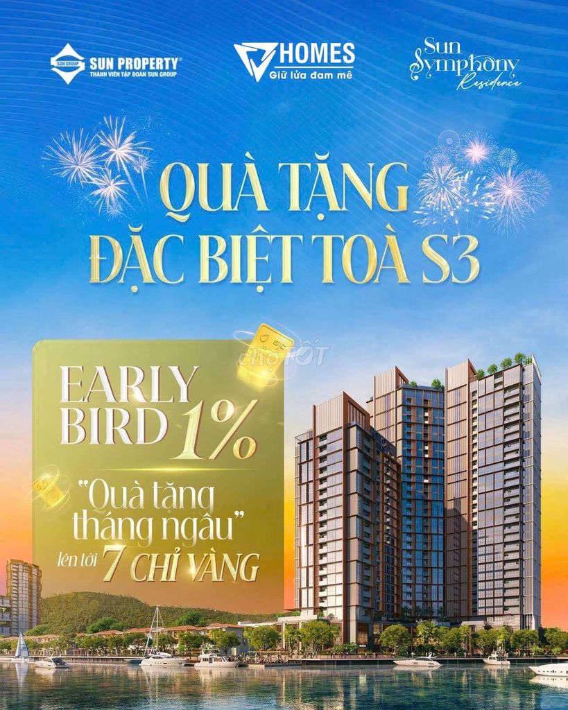 Sun Group ra mắt tòa S3 dự án Sun Symphony ĐN chỉ 2,5 tỷ/ căn. Ck 17%