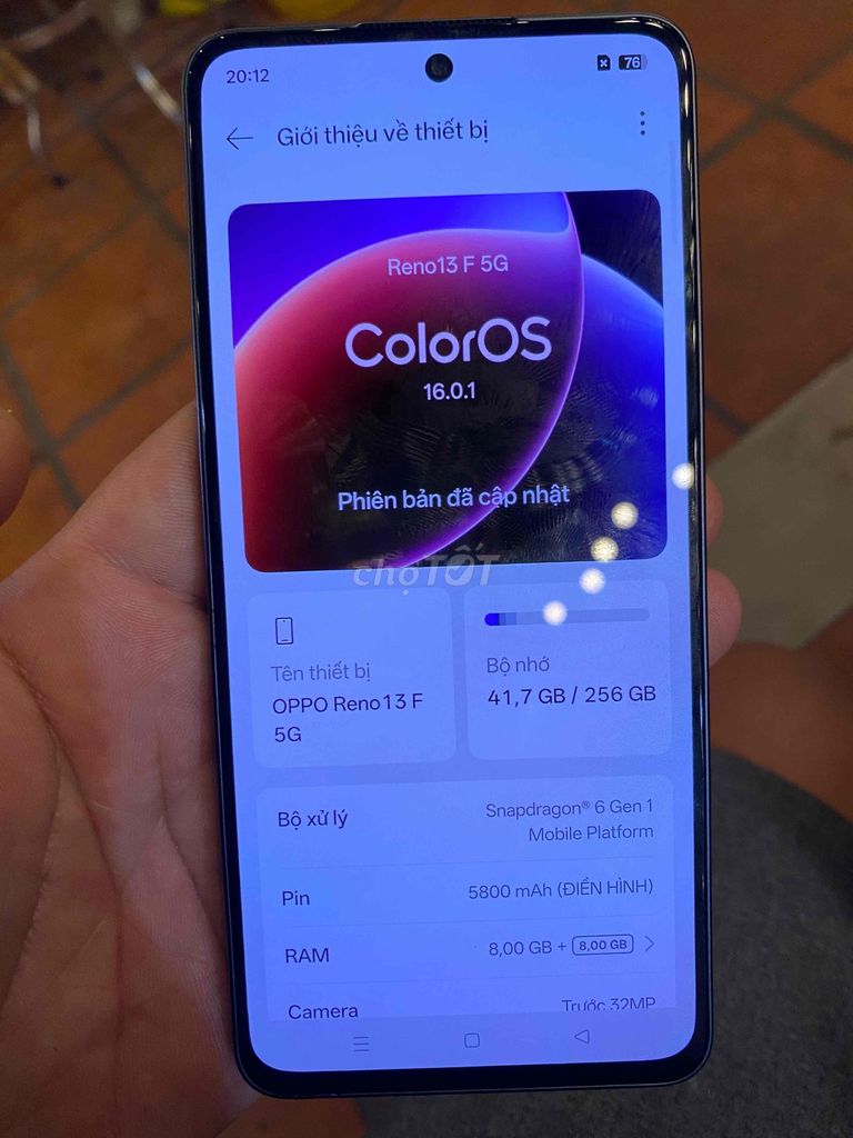 OPPO Reno 13F 5G 256GB Xám. Mua bán Điện thoại tại Quận Gò Vấp Tp Hồ Chí Minh được đăng bởi Hung  hình 1