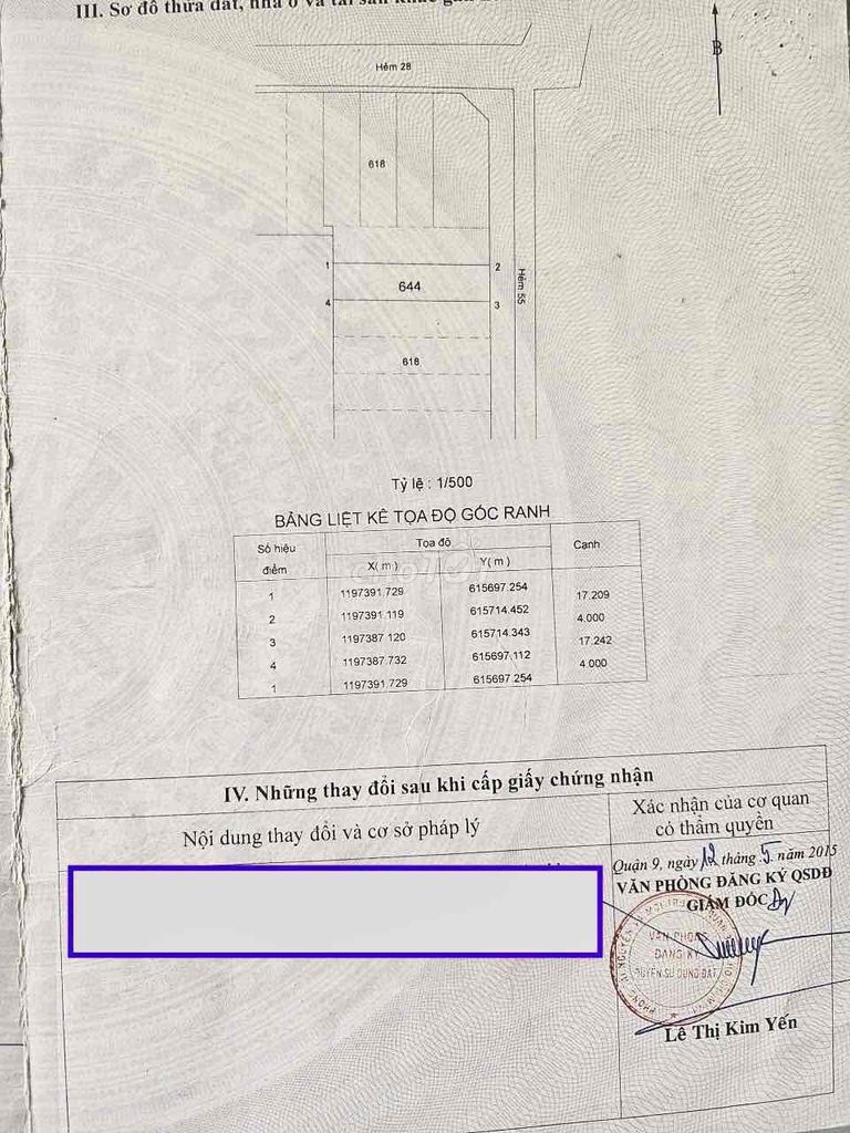 cần bán nền đất hẻm 28 Đường lò lu-ph trường thạnh Q9 cũ