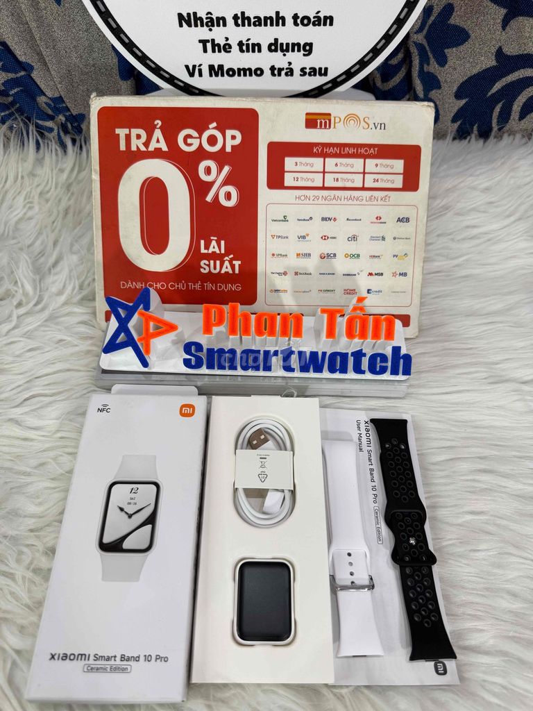 Xiaomi Band 10 Pro Gốm Ceramic Trắng 24/6/2027 ful. Mua bán Thiết bị đeo thông minh tại Quận Tân Phú Tp Hồ Chí Minh được đăng bởi Phan Tấn SmartWatch hình 1