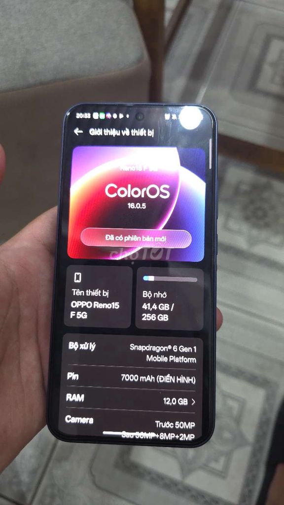 Oppo Reno 15F 5G Xanh 256GB 12GB. Mua bán Điện thoại tại Huyện Nhơn Trạch Đồng Nai được đăng bởi đại vũ đại hình 1