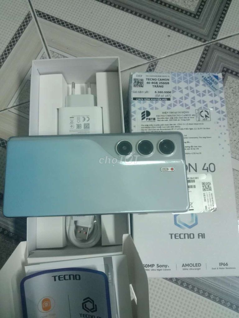 Tecno Camon 40 256GB Trắng. Mua bán Điện thoại tại Quận 12 Tp Hồ Chí Minh được đăng bởi Phúc An hình 1