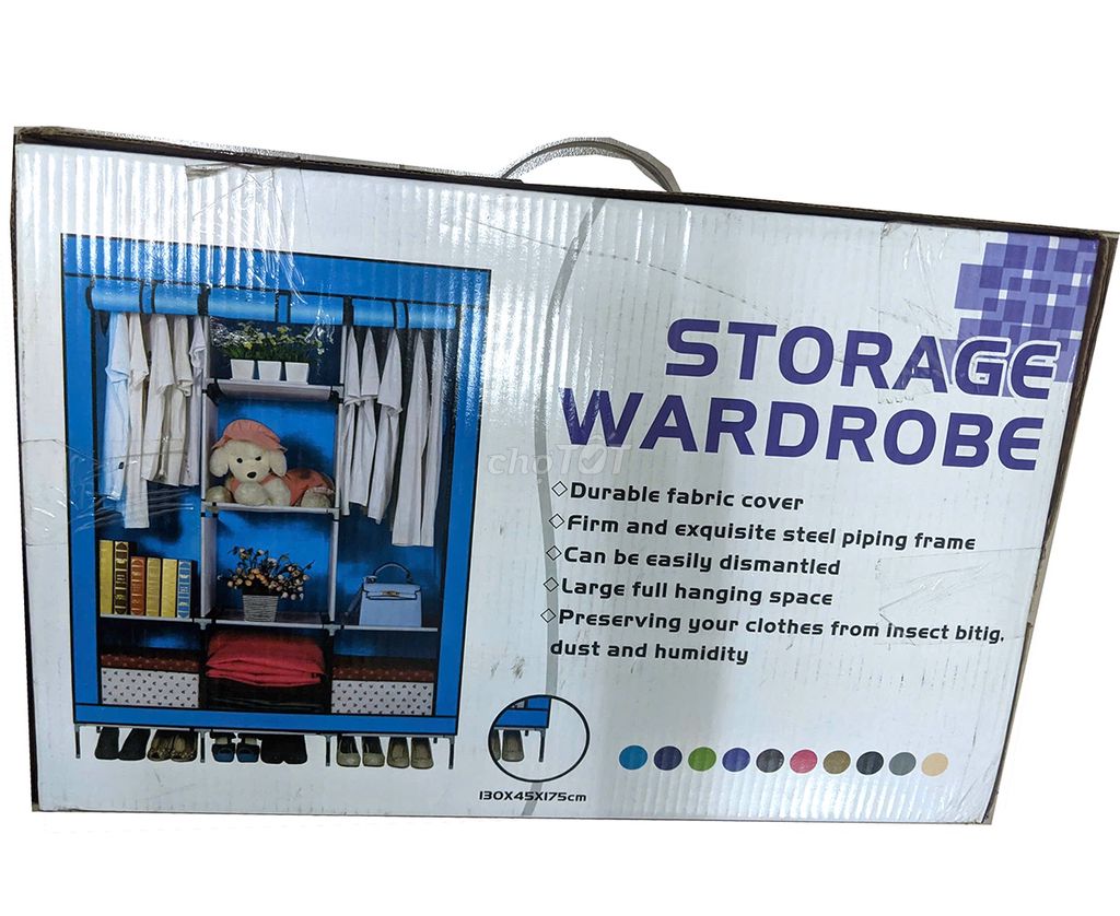 Tủ quần áo vải 8 ngăn xếp gọn. 1m3x1m75 sâu 45cm. Mua bán Tủ, kệ gia đình tại Quận 6 Tp Hồ Chí Minh được đăng bởi pham thuy trang hình 1