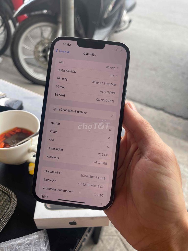 iphone 13 pro max 256Gb zin ốc chuẩn bản Vna đẹp