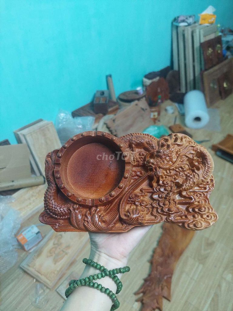 Gạt tàn Gỗ Nâu Rồng 23x12x4 cm. Mua bán Nội thất, đồ gia dụng khác tại Huyện Phú Xuyên Hà Nội được đăng bởi dương hồng ngoc  hình 1