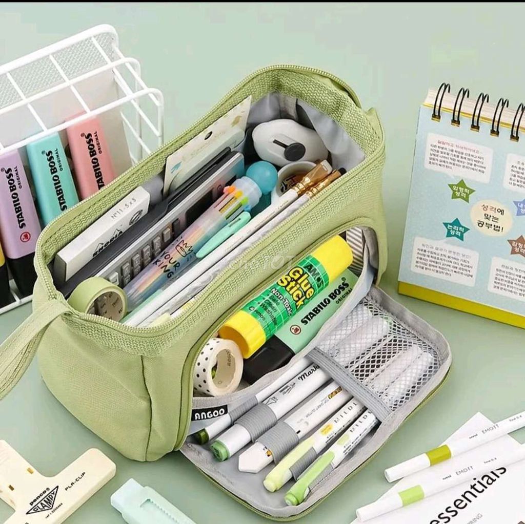Túi đựng bút Angoo Vải Xanh Lá. Mua bán Đồ dùng văn phòng tại Thị xã Tân Uyên Bình Dương được đăng bởi Ngọc Yến hình 1