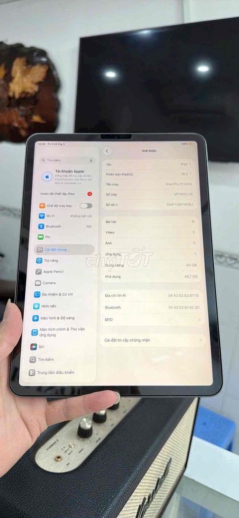 Apple iPad Pro 2018 Xám Wifi 64GB 86%. Mua bán Máy tính bảng tại Quận 3 Tp Hồ Chí Minh được đăng bởi Gia Khang hình 1