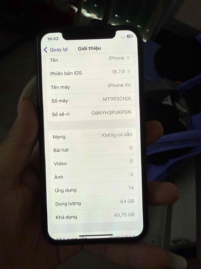 Apple iPhone Xs 64GB Đen. Mua bán Điện thoại tại Thị xã Bến Cát Bình Dương được đăng bởi Vũ tuấn hình 1