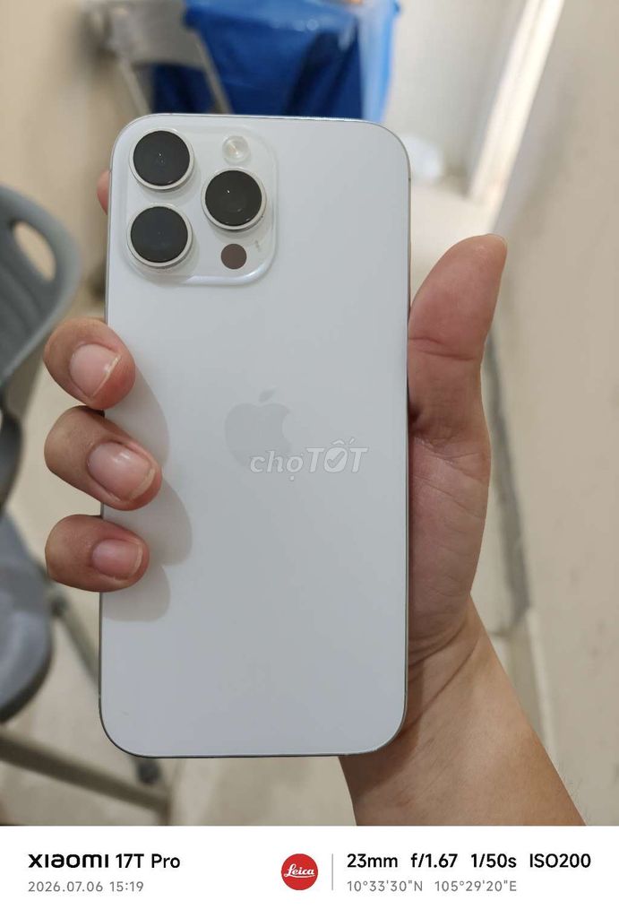 Apple iPhone 16 Pro Max Trắng 98%. Mua bán Điện thoại tại Huyện Thanh Bình Đồng Tháp được đăng bởi Quang  hình 1