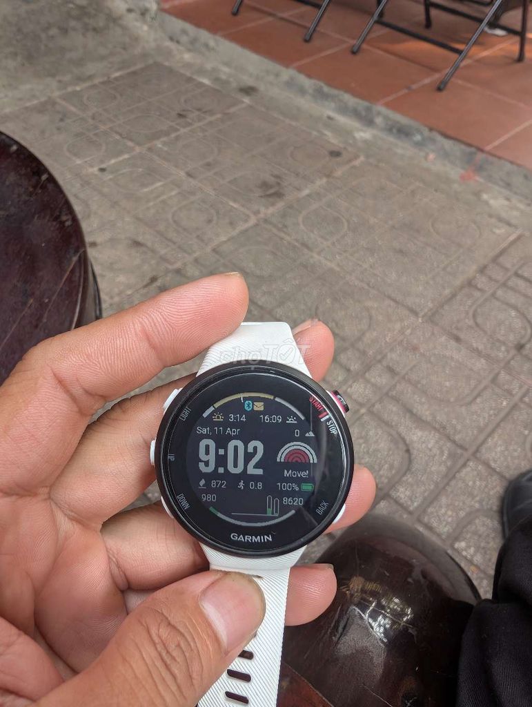 Garmin Forerunner 45S Trắng. Mua bán Thiết bị đeo thông minh tại Thành phố Tam Kỳ Quảng Nam được đăng bởi Vo Sy Thai Itel hình 1