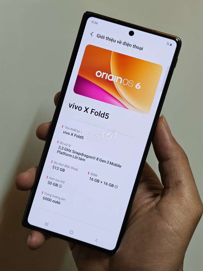 Vivo X Fold5 512G. Mua bán Điện thoại tại Quận Ba Đình Hà Nội được đăng bởi Nguyễn Thanh Sơn hình 1