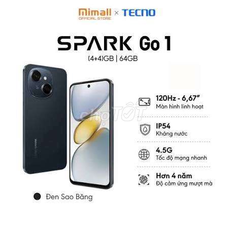 Tecno Spark Go 1 64GB Đen. Mua bán Điện thoại tại Huyện Phù Cát Bình Định được đăng bởi Lâm ka hình 1