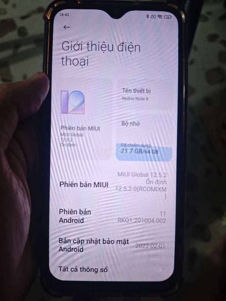Xiaomi Redmi Note 8 4/64GB Xanh. Mua bán Điện thoại tại Huyện Cần Đước Long An được đăng bởi Tèo hình 1