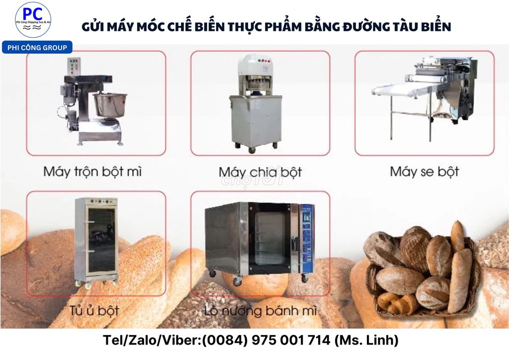 Gửi dàn 5 máy bánh mì đi Mỹ đường tàu biển. Dịch vụ tại Quận Phú Nhuận Tp Hồ Chí Minh được đăng bởi Linh Trần Phương hình 1