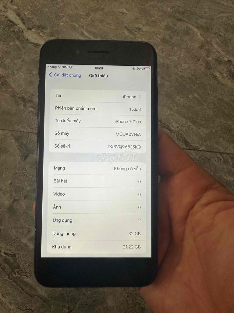 Apple iPhone 7 Plus 32GB Đen Đã sử dụng. Mua bán Điện thoại tại Huyện Hớn Quản Bình Phước được đăng bởi Bé Nhi hình 1