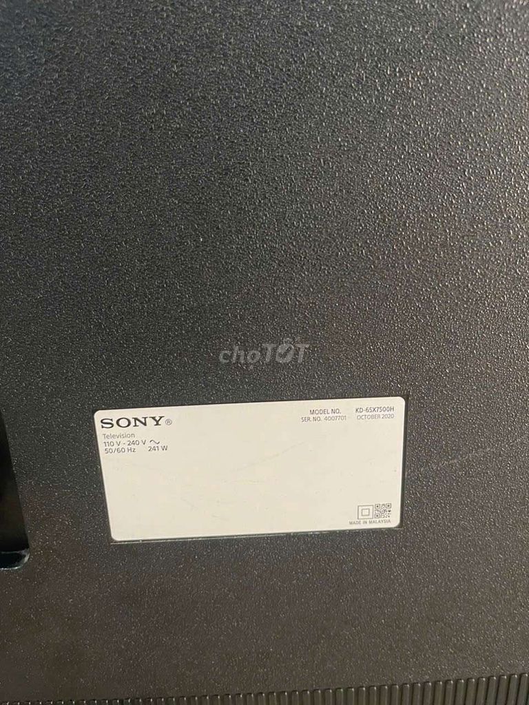 Bán Android TV Sony 65X7500H - T10/ 2020