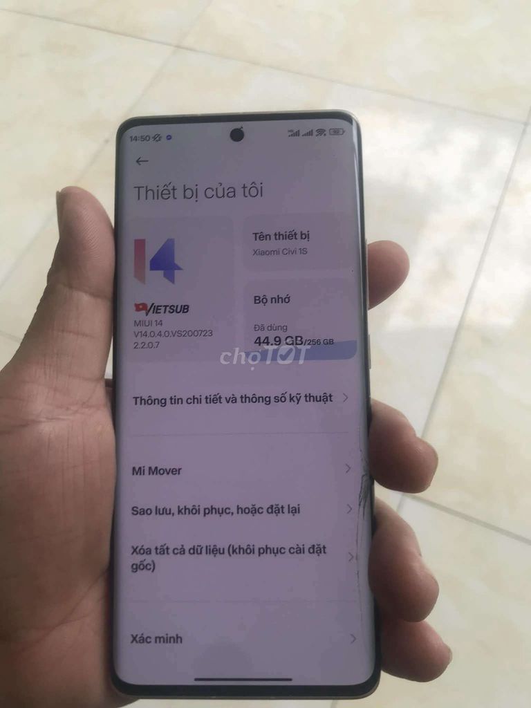 Xiaomi Civi 1S 256GB Tím nhạt. Mua bán Điện thoại tại Thành phố Sầm Sơn Thanh Hóa được đăng bởi jonk wick hình 1