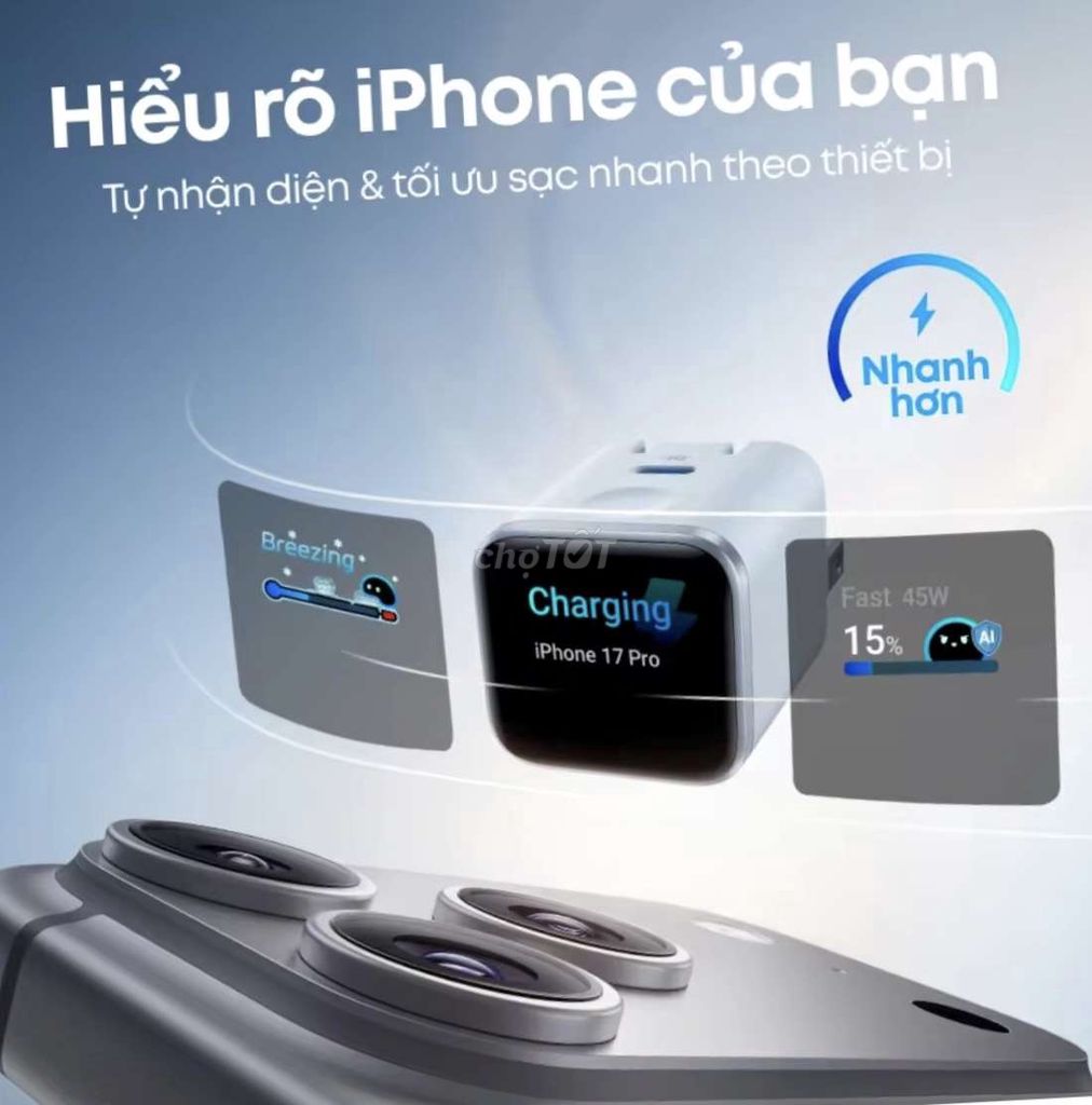 Củ sạc Anker Nano 45w có màn hình  Nguyên seal. Mua bán Phụ kiện (Màn hình, Chuột...) tại Huyện Ninh Giang Hải Dương được đăng bởi Khanh Pham hình 1