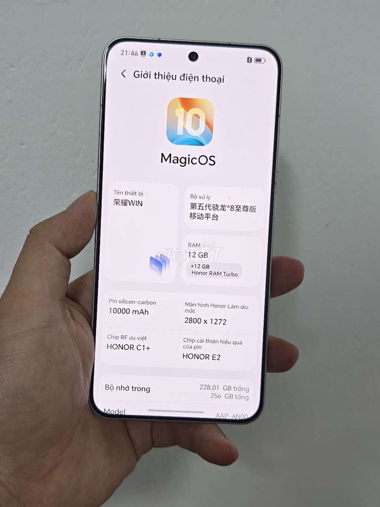 Honor Win 12 256GB Bạc. Mua bán Điện thoại tại Thị xã Mỹ Hào Hưng Yên được đăng bởi KING STORE hình 1