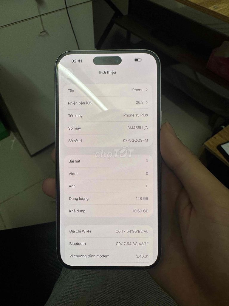 Apple iPhone 15 Plus 128GB zin full. Mua bán Điện thoại tại Quận Bình Thạnh Tp Hồ Chí Minh được đăng bởi Cận táo chuẩn  hình 1