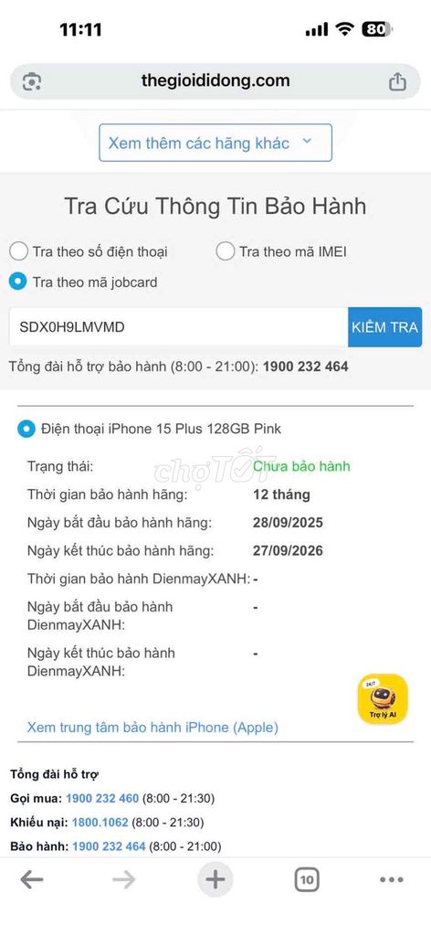 15 plus 128gb Việt Nam! pin 100. Mua bán Điện thoại tại Quận 8 Tp Hồ Chí Minh được đăng bởi AnApple hình 1