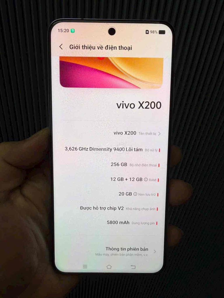 Vivo X200 256GB Xanh. Mua bán Điện thoại tại Quận 3 Tp Hồ Chí Minh được đăng bởi Gia Khang hình 1