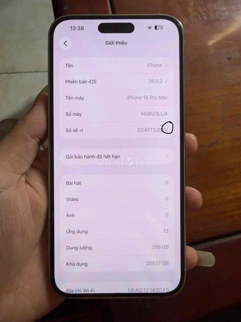 iPhone 14 Pro Max 256GB Bạc. Mua bán Điện thoại tại Thị xã Bến Cát Bình Dương được đăng bởi Vũ tuấn hình 1