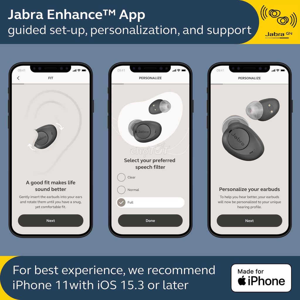 Tai nghe Jabra Enhance Plus Self-Fitting OTC Recha