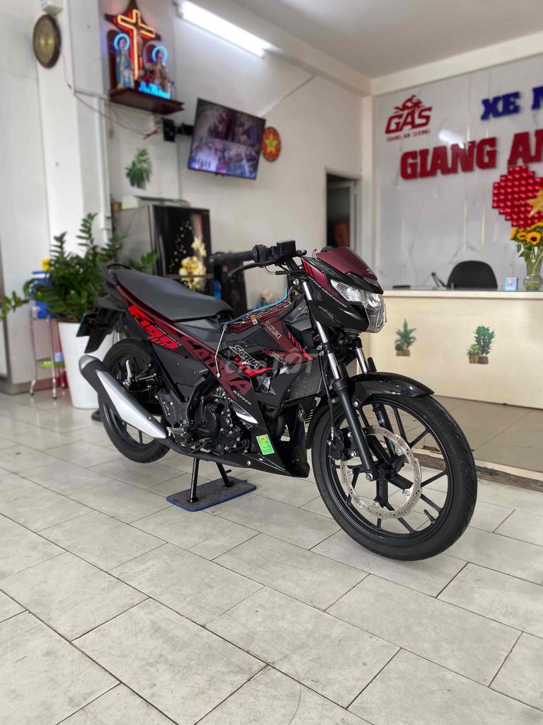 Suzuki Satria 150 đk 2021 màu đỏ đen chính chủ. Mua bán Xe máy tại Quận 12 Tp Hồ Chí Minh được đăng bởi Xe Máy Hoàng Giang An Sương  hình 2