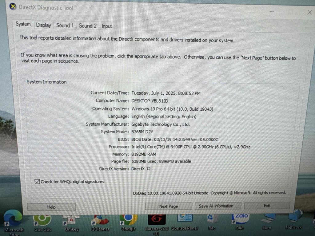 Cục PC chiến game i5-9400F, GTX 1060 -6GB