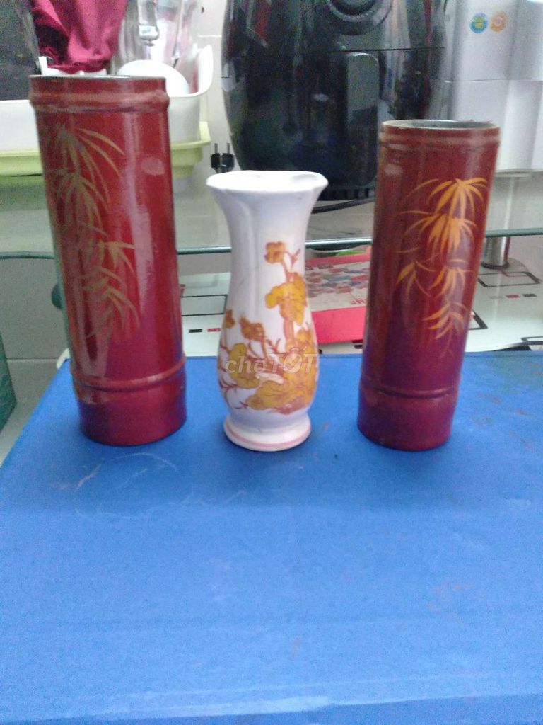 Bình trang trí Gốm sứ Đỏ Trắng 20-25cm. Mua bán Cây cảnh, đồ trang trí tại Quận Bình Tân Tp Hồ Chí Minh được đăng bởi Tran Hoang Duy hình 1