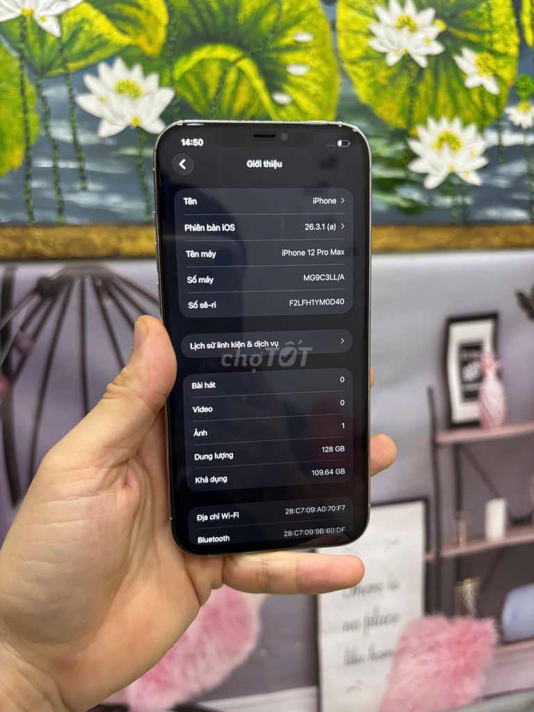 Apple iPhone 12 Pro Max 128GB Trắng. Mua bán Điện thoại tại Quận Bắc Từ Liêm Hà Nội được đăng bởi Cửa hàng Bính Táo hình 1