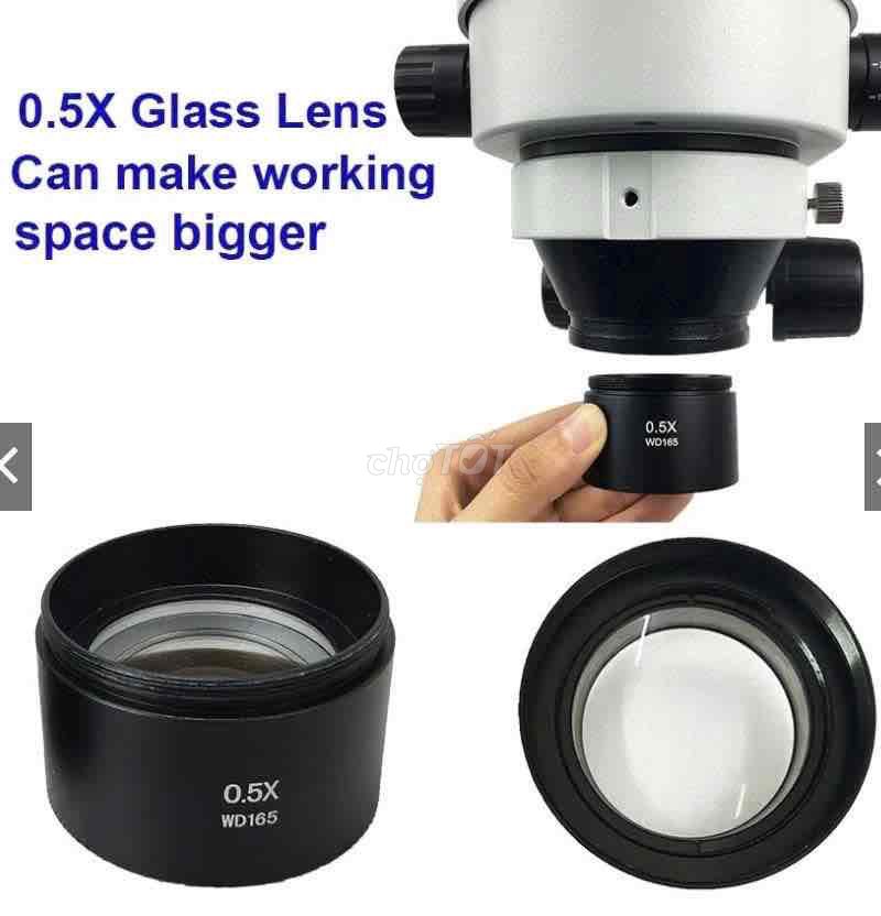 Lens kính hiển vi sửa chữa điện tử 0.5X WD165. Mua bán Máy ảnh, Máy quay tại Huyện Đức Hòa Long An được đăng bởi QV computer  LK giá rẻ Đức hòa hình 1